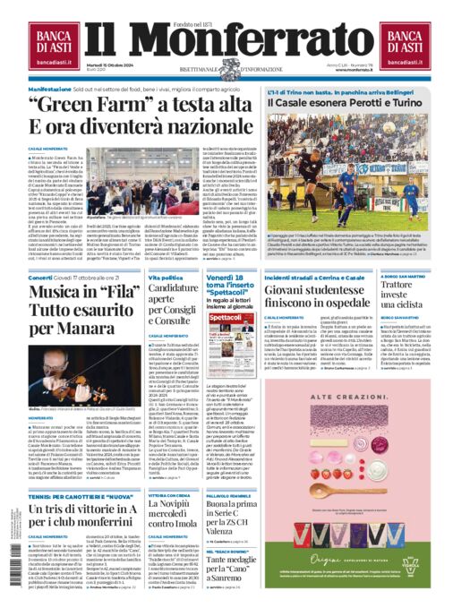 Il Monferrato - Edizione 78 del 15/10/2024